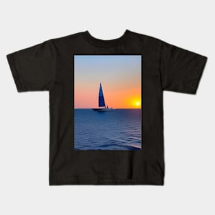 WATERY SUNSET Kids T-Shirt